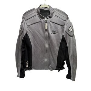 Joe Rocket Ballistic Series Motorcycle Touring Jacket Silver Armored Mesh Size L